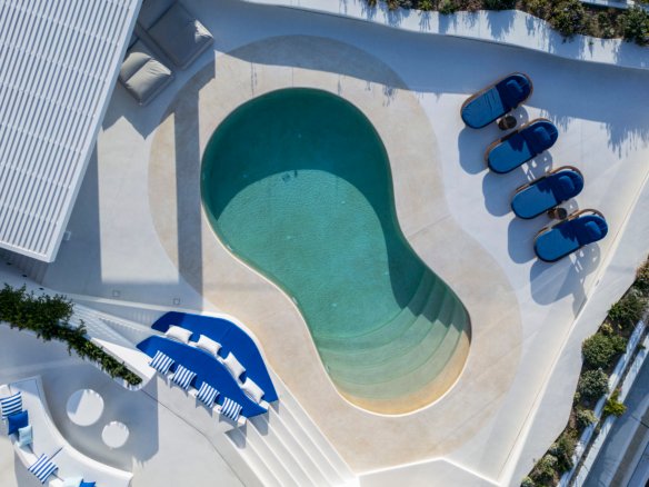 Villa Kiya pool in Kanalia Mykonos