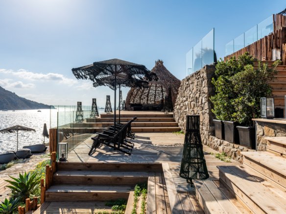 Villa Aegeas outdoor area in Ornos Mykonos